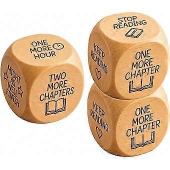 For Book Clubs & Daily Reading Choices: 1/2/3 Pcs Wooden Reading Decision Dice for Readers, Teachers, Librarians & Book Lovers