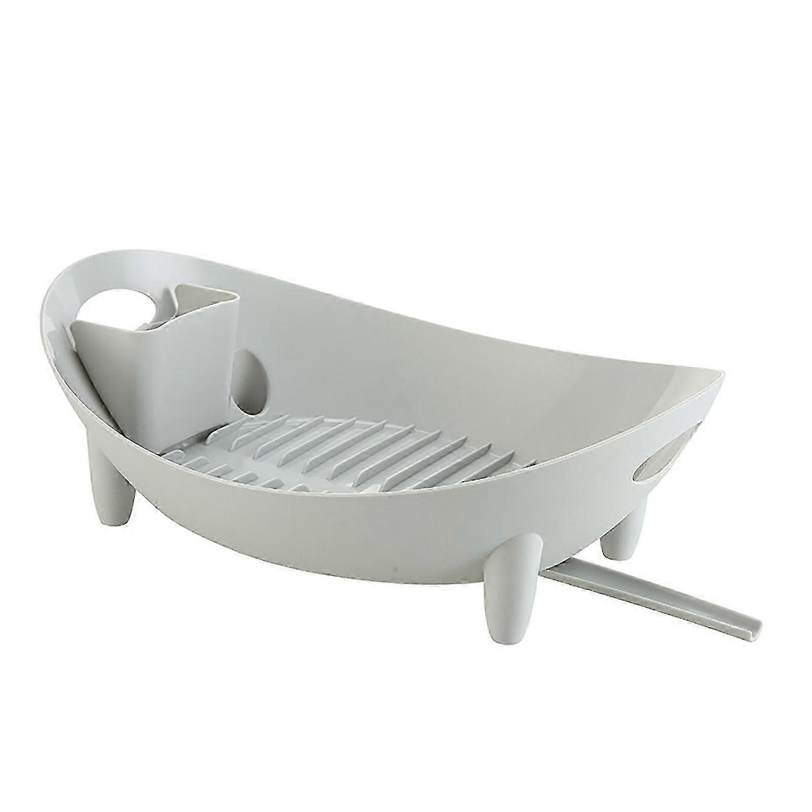 Plastic Dish Rack - for Kitchen - with Utensil Holder