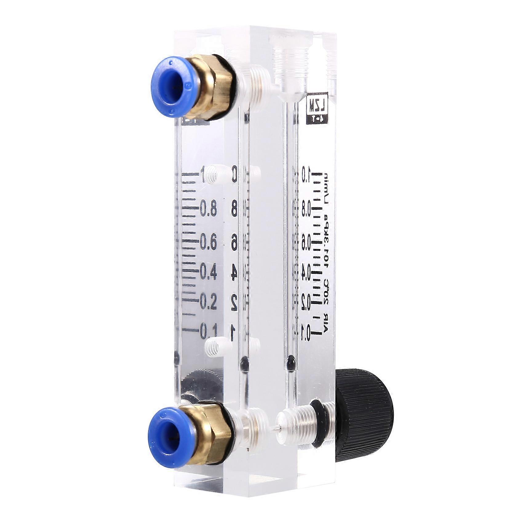 3X 4T 0.1-1L/MIN Acrylic Variable Area Flow Meter Adjustable Panel Mount Gas Rotameter Air Flow Rate Controller