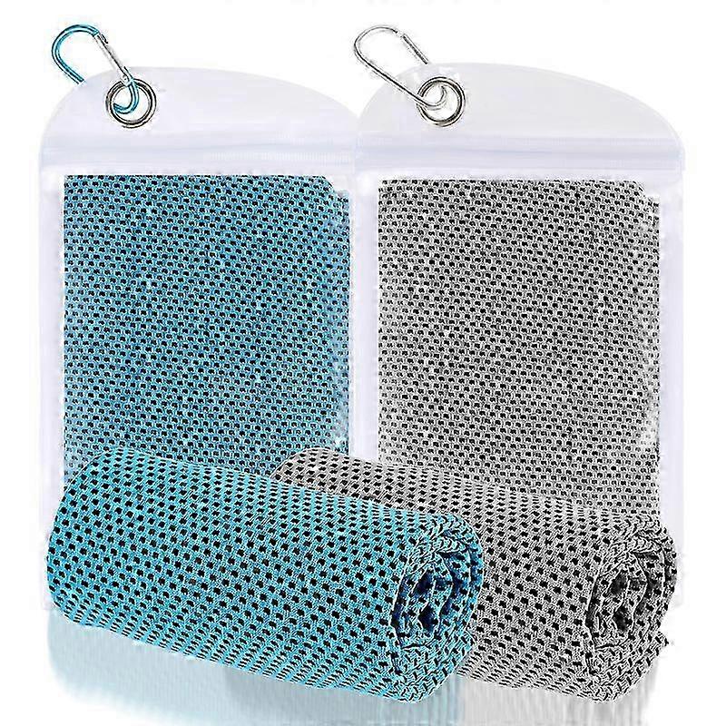 2 Pack Soft Ice Towels Breathable Chilly Cooling Towel