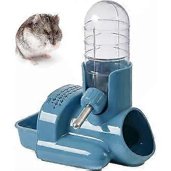 Convenient 3-in-1 Automatic Bottle Dispenser with Food Container Base, Small 120ml/4oz Orange Cage Mount for Gerbils and Rats
