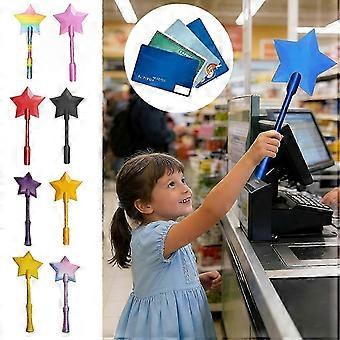 Varinha mágica em forma de estrela impressa em 3D com tecnologia de pagamento por aproximação. Porta-cartões para pagamentos sem contato com cartões de débito e crédito.