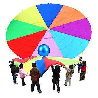 10m Multicolor Play Parachute for Kids with Storage Bag, Large 32.8ft School Sports Day Game