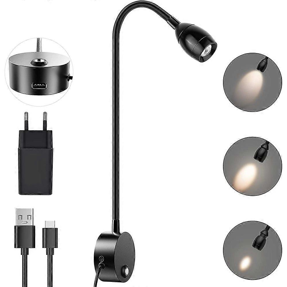 Eye Protection Wall Sconce with Touch Dimmer for Reading