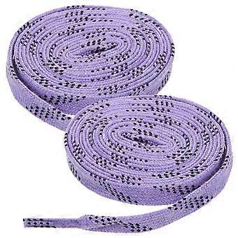 Cordones planos para patines de hockey sobre hielo, color púrpura, paquete de 1 par.