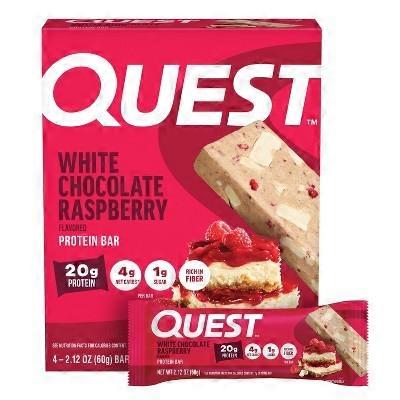 Quest Protein Bar Pack, White Chocolate Raspberry, 4 ea