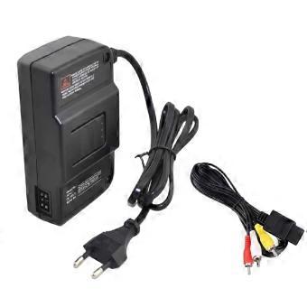 Power Supply for N64 Replacement AC Adapter Power Supply and AV Composite Video Cable Cord Charging EU-PLUG