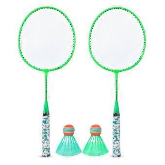 Børn Badminton ketcher med 2 bolde Sæt Udendørs sportsspil Børn Drenge Piger LegetøjFluorescerende grøn