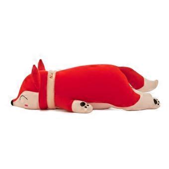 Plush Fox Pillow 13.8 Inch Soft Stuffed Animal Toy for Kids, Huggable Gift and Bedroom Decor