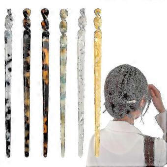 Acetate Hair Sticks Styling 6 Pieces 6.9 Inch Hair Vintage Leopard Print Tortoise Shell Hairpin Chopsticks Hairpins Disk Hair Sticks Hair Accesso-brnv