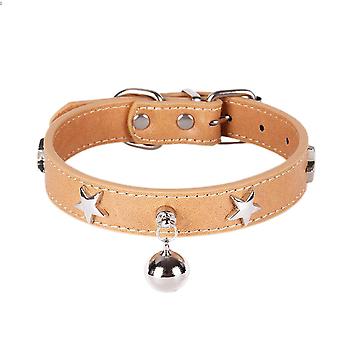 Veeki Dog Collar With Bell And Star Studs,dog Necklace For Cat Puppy Small Medium Large Dog Collar Pet Collar Adjustable Length S