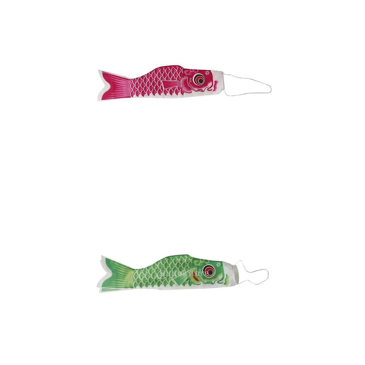 2pcs Japanese Carp Windsock Wind Streamer Fish Flag Nobori Koinobori