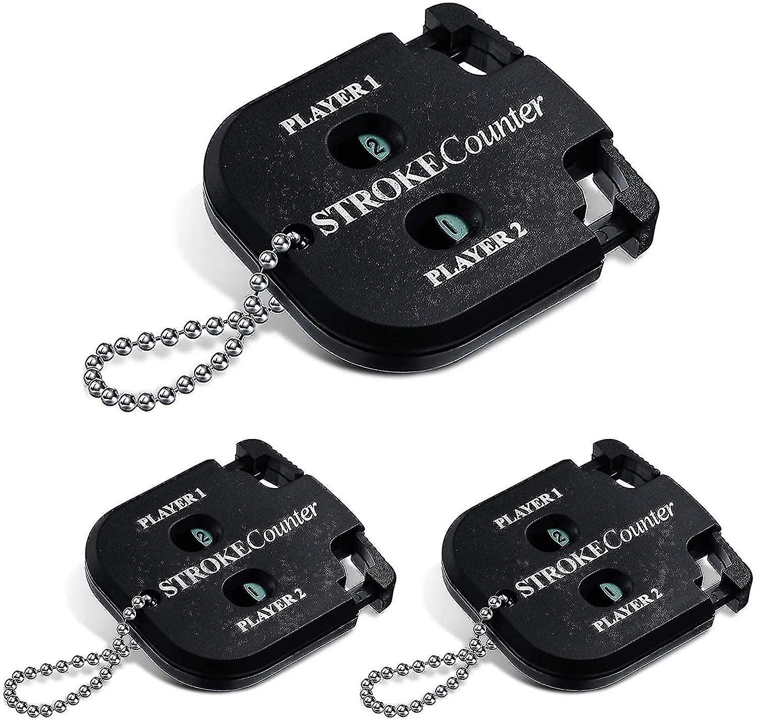 3 Pieces Golf Hit Counter Mini Hand Held Counter,plastic Color Counter,mechanical Counter With Finger Ring Sliver,pedometer Tracker,hand Held Mechanic