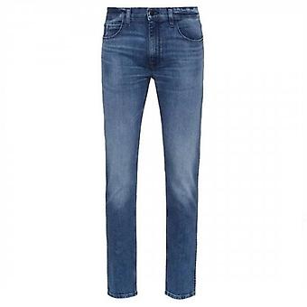 Men's Hugo Boss 734 Washed Blue Extra Slim Fit Jeans 420 50476248