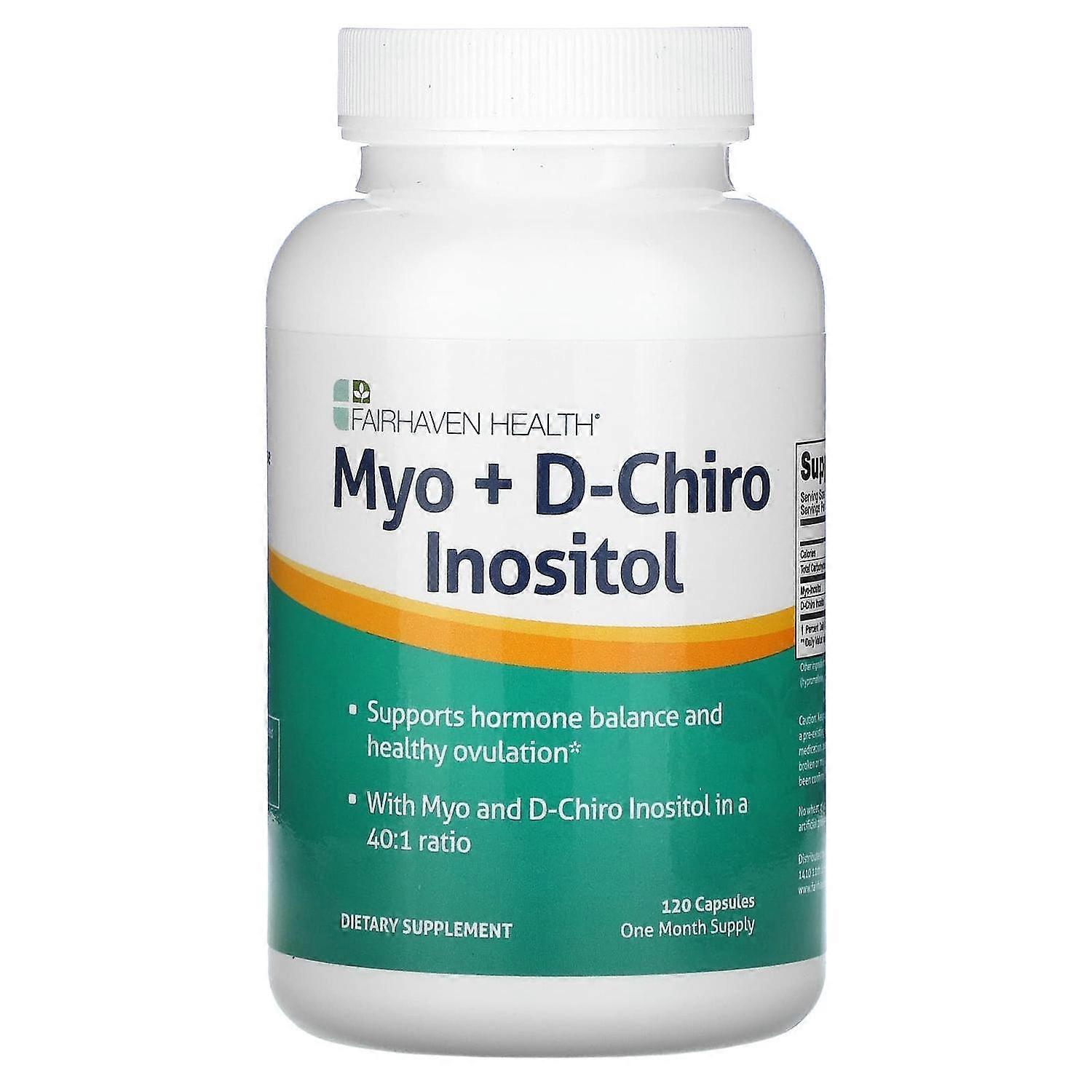 Fairhaven Health , Myo + D-Chiro Inositol, 120 Capsules Size 40