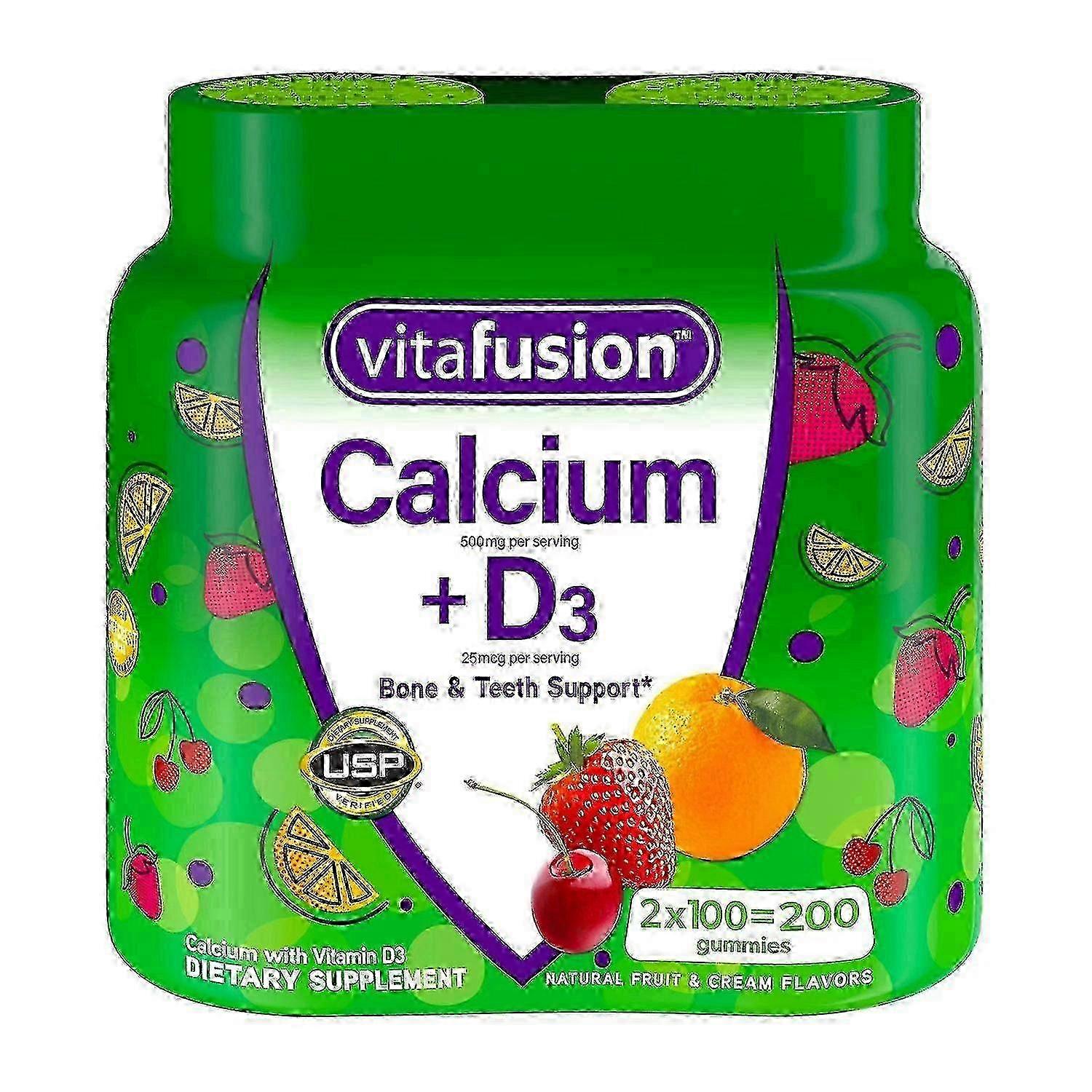 Vitafusion Calcium + D3 Gummies Pack, 200 Ea