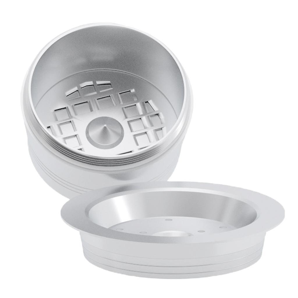 3pcs/set Stainless Steel Refillable Coffee Capsule Filter Pod + Spoon Brush