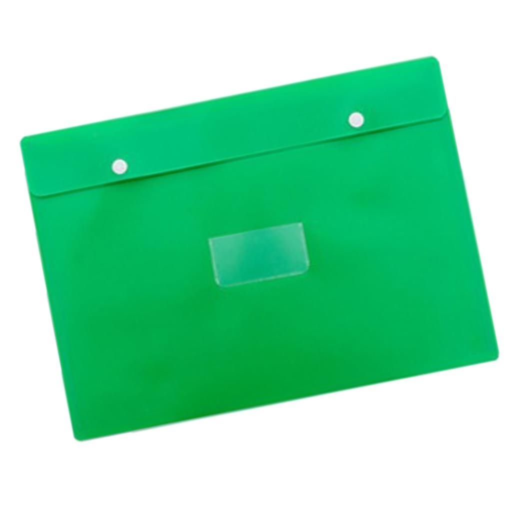 Simple Button Pack Office Learning Folder Waterproof Pack Pack Pack Lime Green
