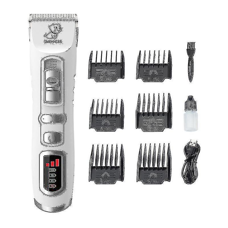 Dog Clipper With Lcd Display, Thick H Dog Clipper, Cordless Dog Cat Clipper, Dog Ging Kit, Detachable Ceramic Blade 4h Use *chyi