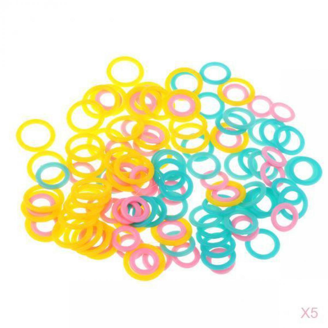 600x Colorful Plastic Knitting Stitch Markers Ring Tools