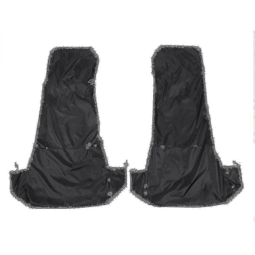 2x Universal Waterproof Nylon Front Car Van Covers Protectors Black Pair