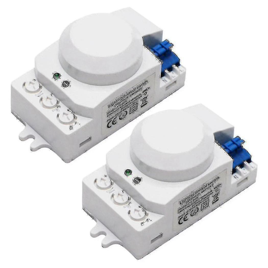2x 5.8gHz Hf Sistem led-uri cu microunde 360 de grade senzor de mișcare lumina Switch Body Detector de mișcare, alb