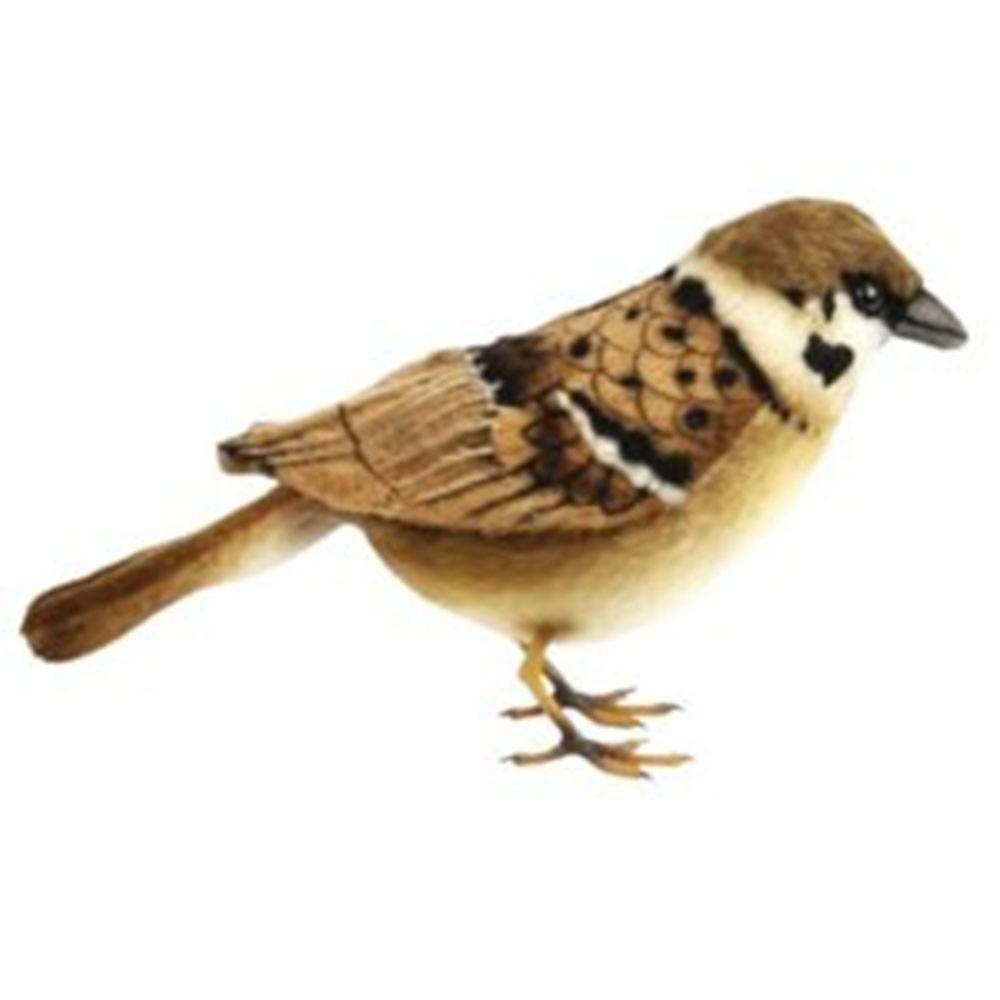 Hansa Realistic Tree Sparrow Bird Soft Plush Toy 13cm Ages 3 Years and Up