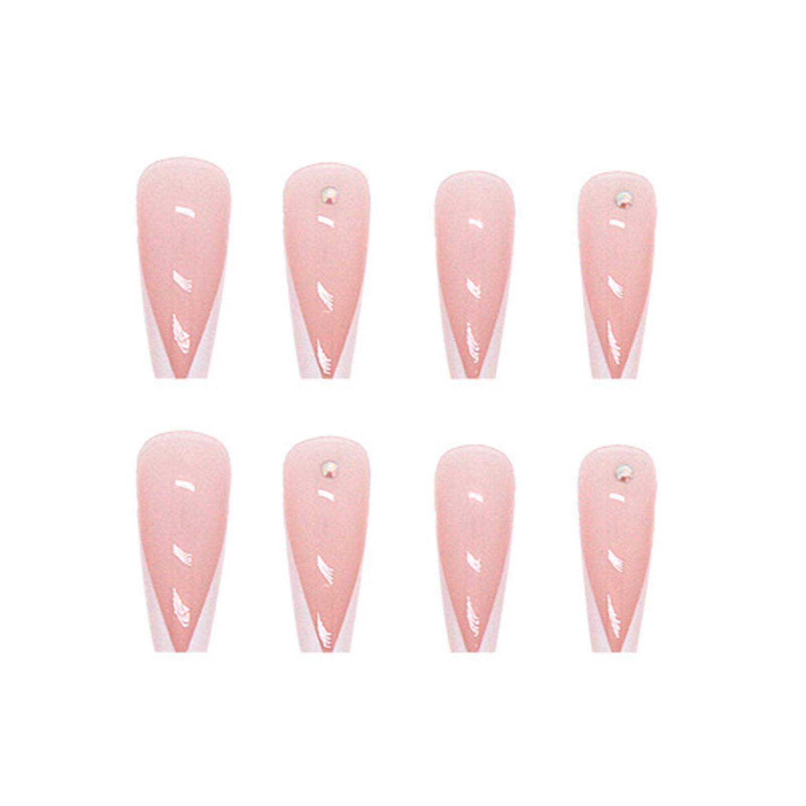 French Hypotenuse Edges Square Fake Nails Polish-free Durable Safe Material Nails For Outgoing Dress Matching