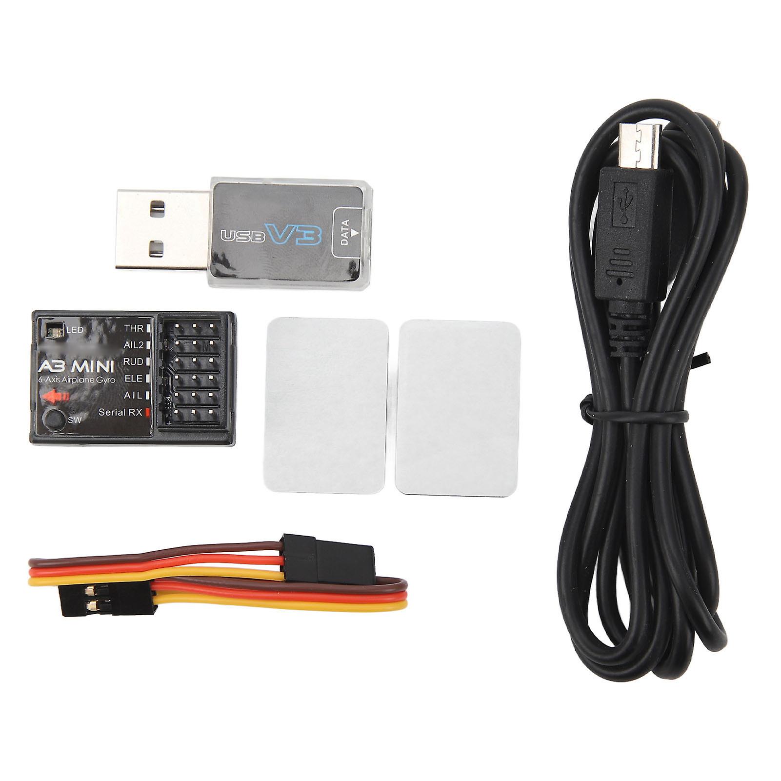 RC Flight Controller A3 Mini 6 Axes Airplane Gyroscope Stabilizer with Multi Protocol Serial Reception for Fixed Wing