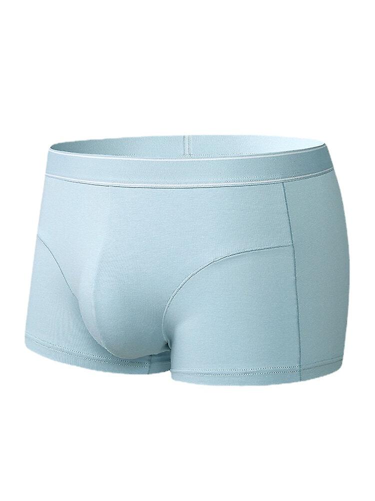 Men's Seamless Breathable Cotton Boxers With U-convex Pouch - Solid Colors