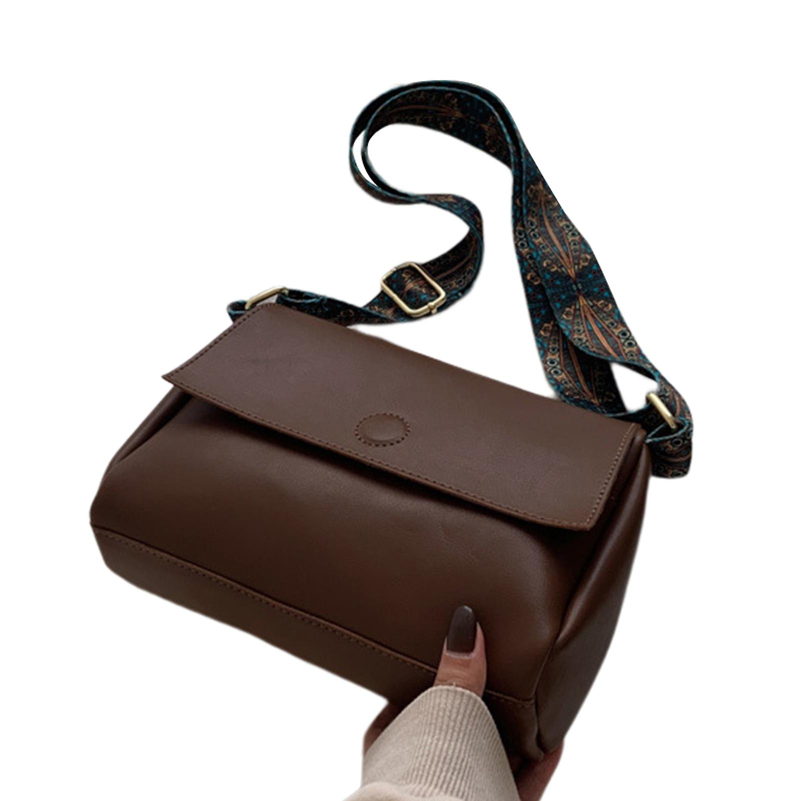 Flapover Fashion Shoulder Bag Black/coffee/brown Shoulder Bag With Anti-theft Pocket
