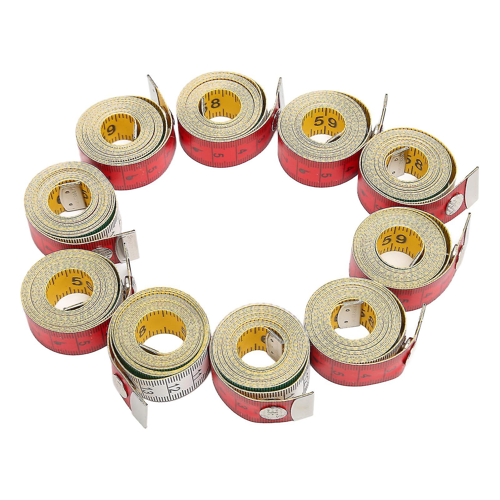10pcs Soft Measuring Tape 60Inch 150cm Double Sided Colorful Clear Scale Body Measuring Tape for Cutting 