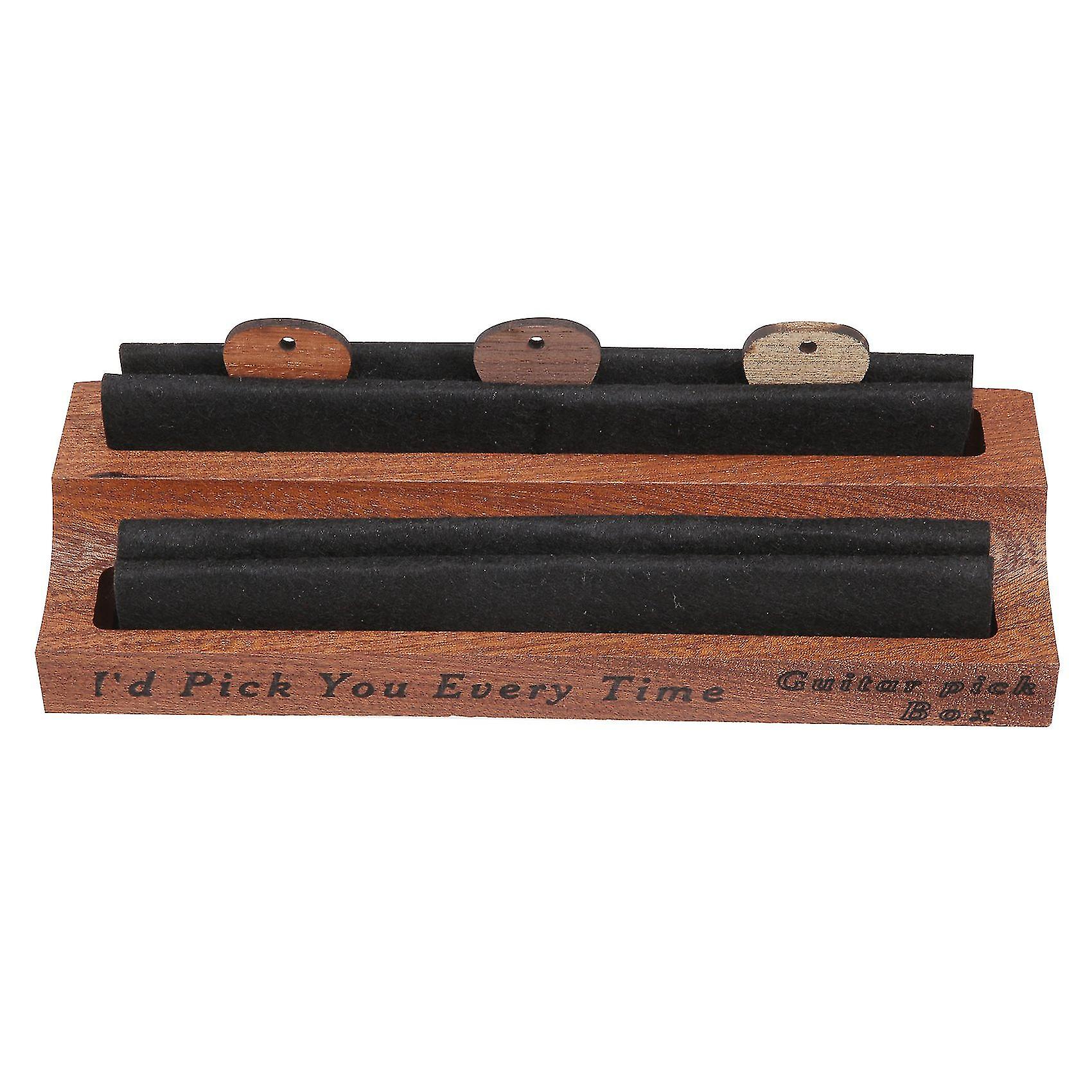 Guitar Pick H Set With 3 Pick, Guitar Pick Display Case Mini Guitar Stora
