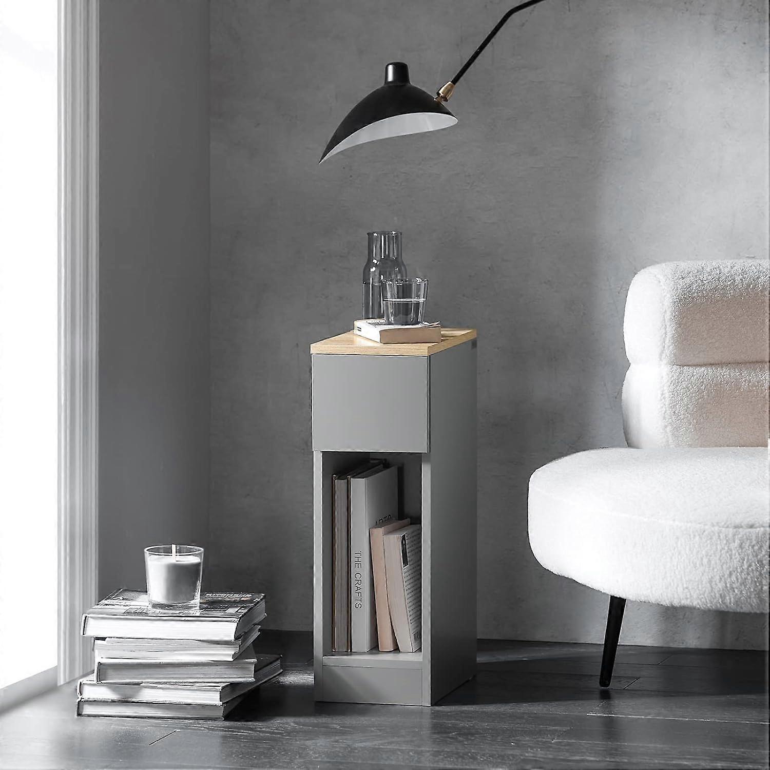 Table D'appoint Moderne SoBuy - Noir & Naturel, 40x30x60 Cm, Table Basse Salon, Bout De Canapé