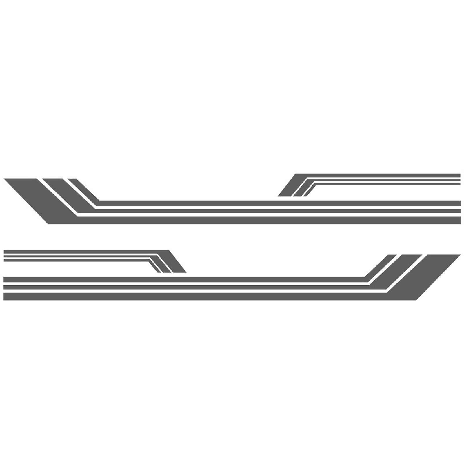 2 Pcs Universal Side Sticker Long Stripe Auto Body Racing Sports Decals