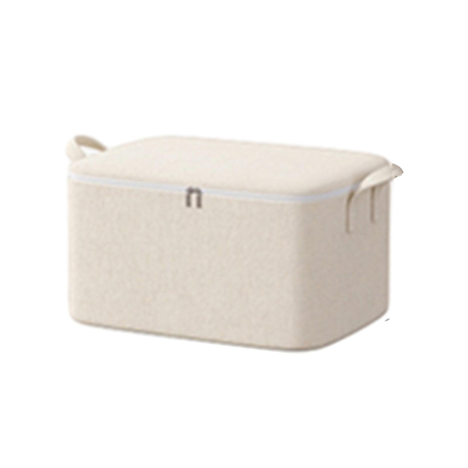 Zipper Clothes Storage Containers with Handle Dustproof Stackable Organiser Bin for Blanket Wardrobe