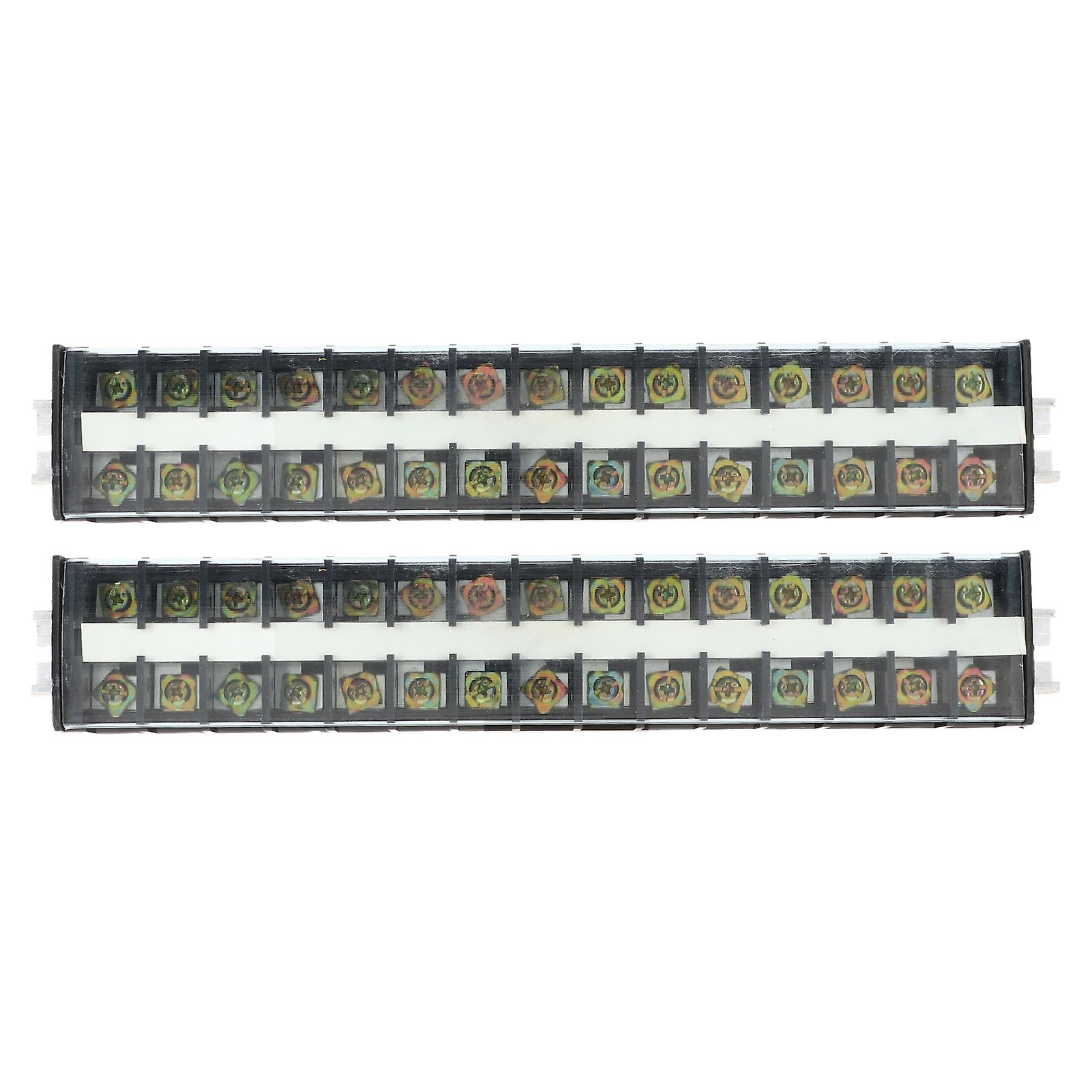 2PCS 660V 60A Wire Barrier Block Rail Type Wire Terminal Waterproof Dustproof Cover for Bridge Lighting Tunnel Type 2 