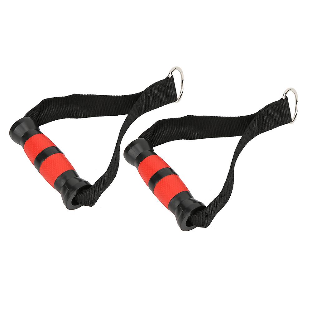 Durable Resistance Band Handles for Gym and Strength Training - Red
