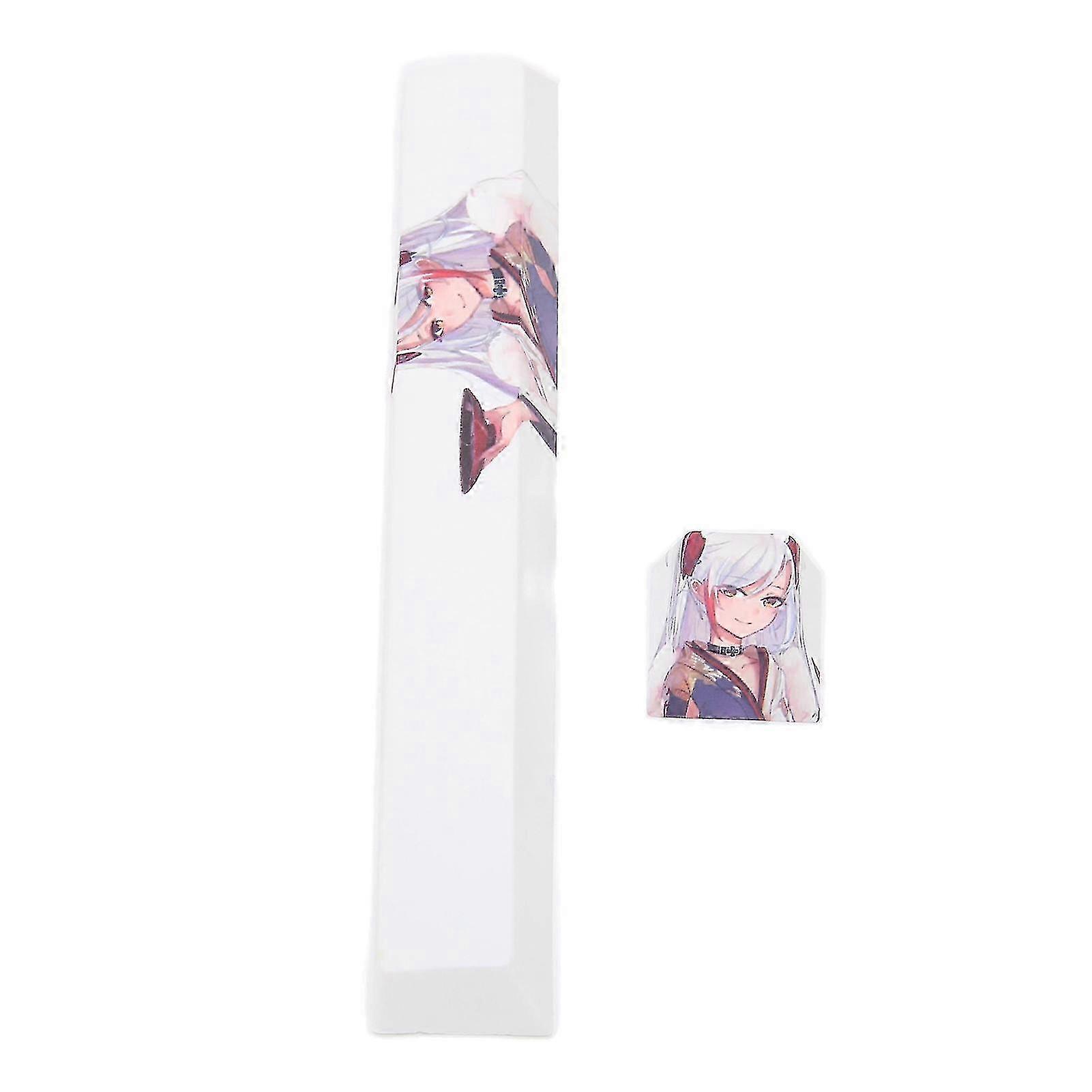 2pcs Custom Keycaps Durable PBT Cute Girl Pattern Easy Replaceable Decorative Supplies for Mechanical Keyboards