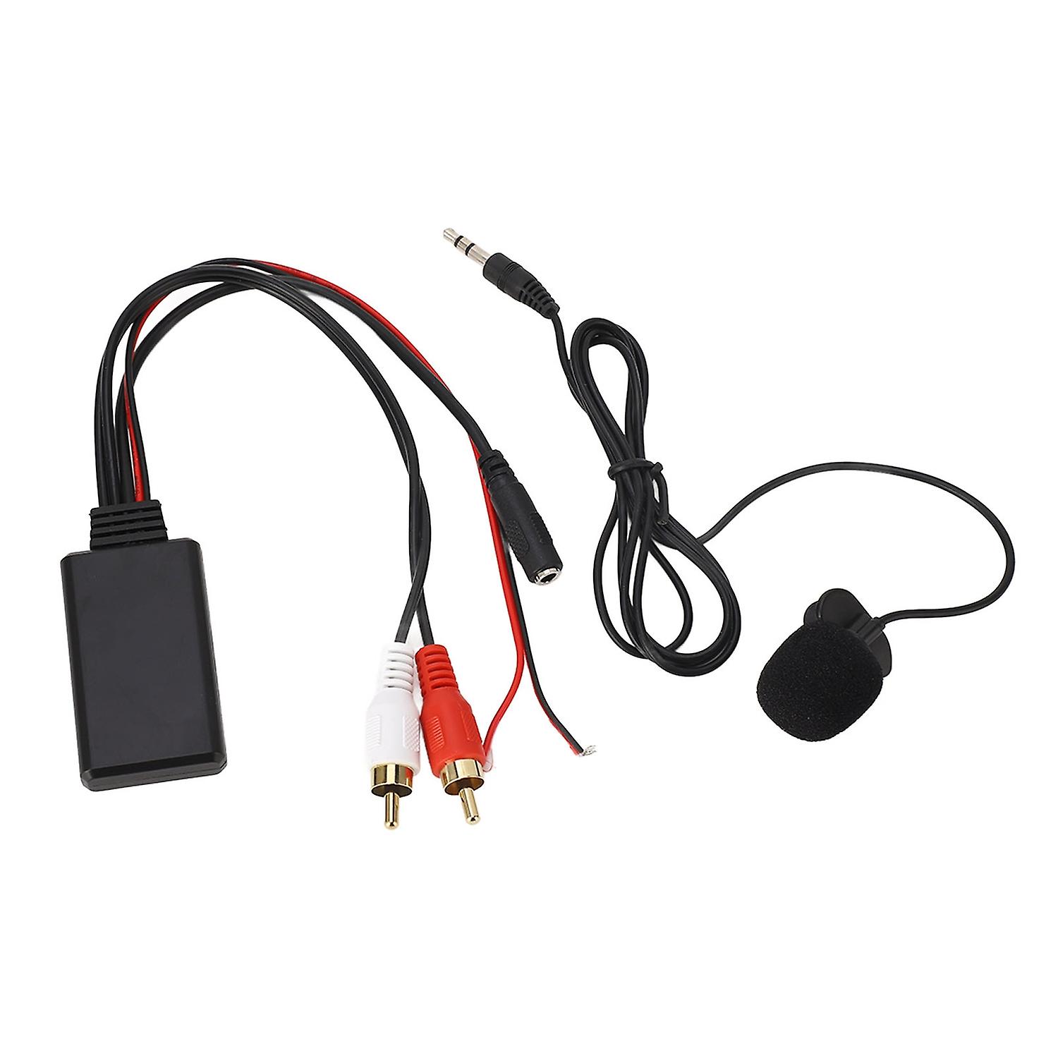 Bluetooth AUX Module 2 RCA Cable Adapter with Hands‑Free Microphone compatible with compatible with 
