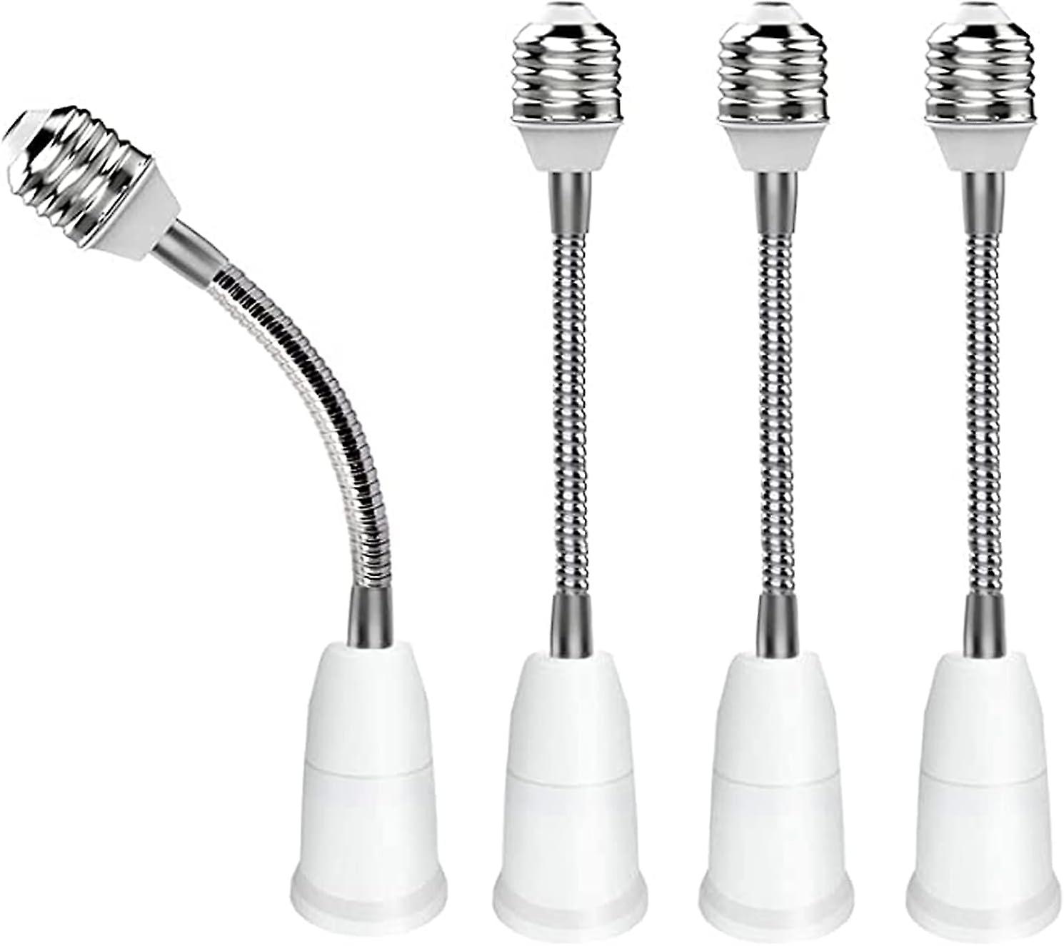 4 kpl joustava lampunpidike, E27 - E27 LED-lampun pidike, hanhenkaulan jatkosovitin, käytetään 