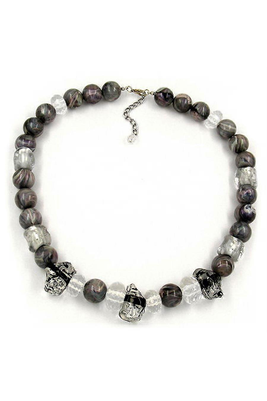 Necklace Beads Transparent-grey 55cm - Gl02377