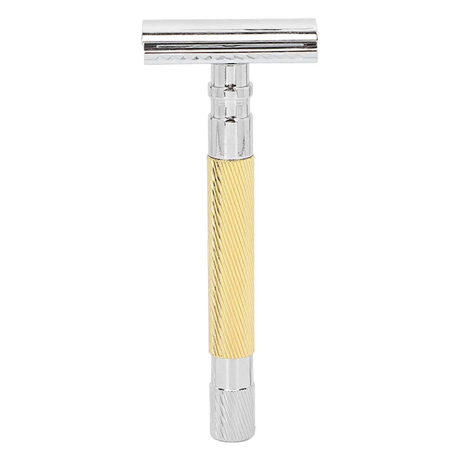 Double Edge Safety Razor Long Handle Zinc Alloy Manual Safety Razor Men Shaver Without Blade