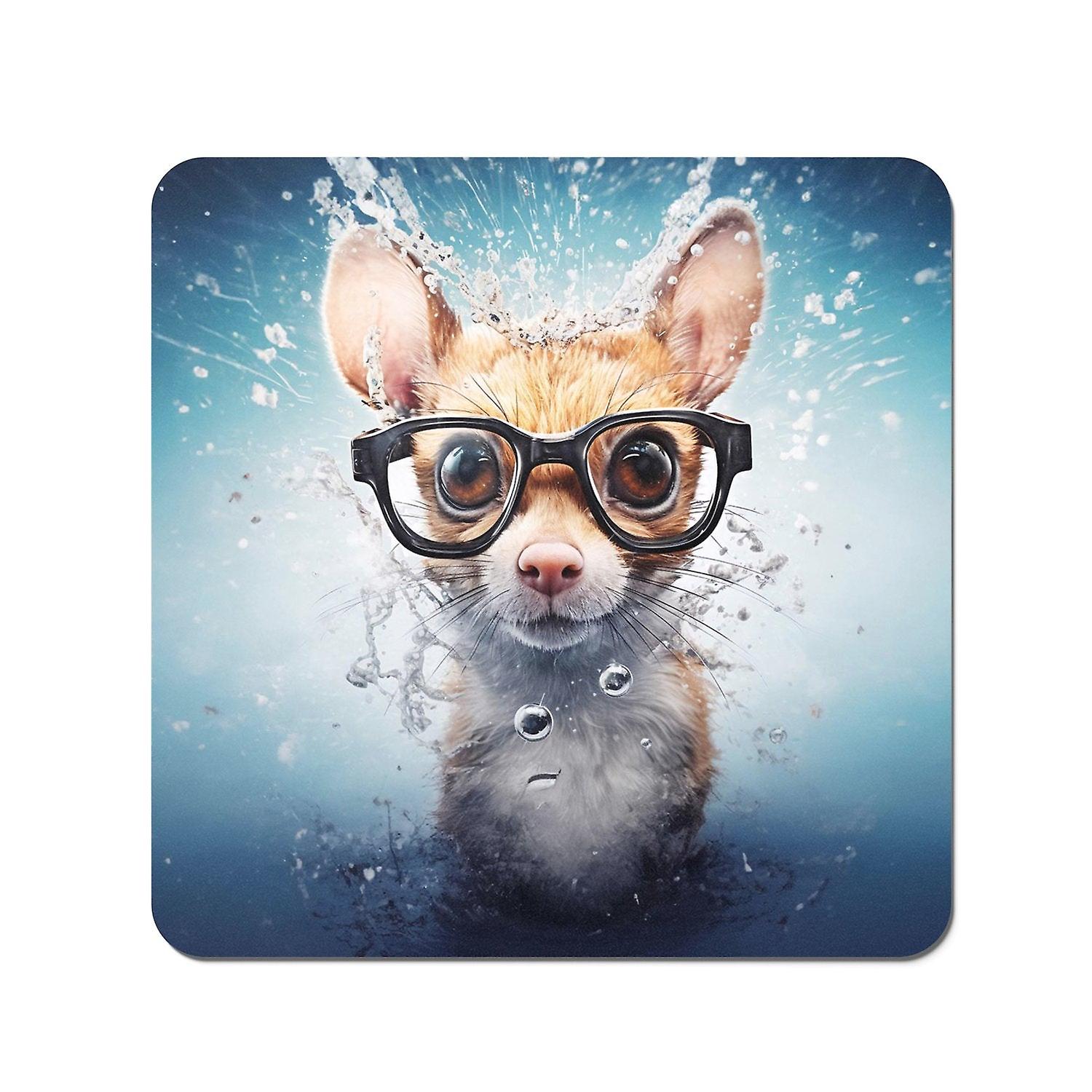 Splashart Doormouse With Glasses Coasters