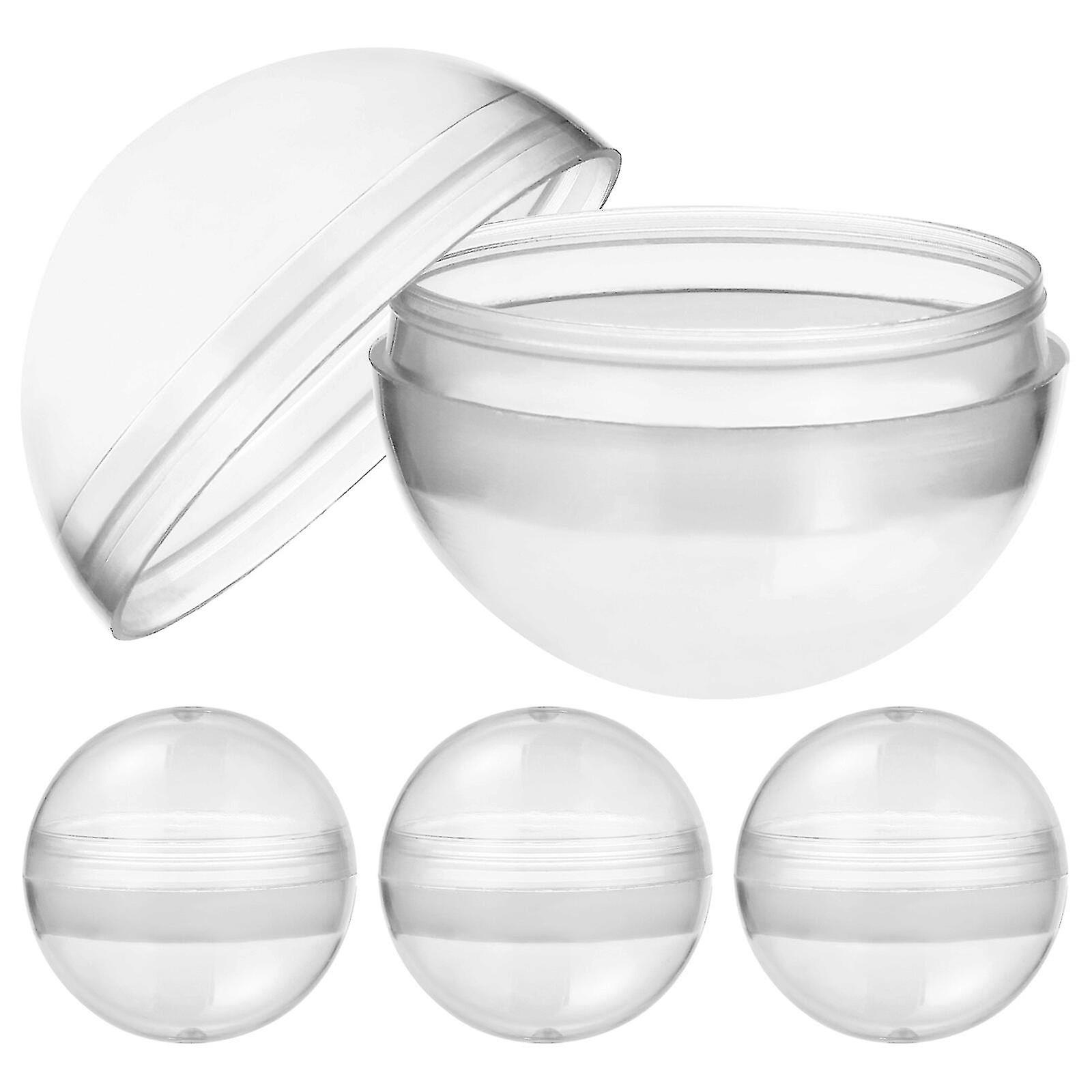 50pcs Plastic Transparent Balls Multi-purpose Twisted Round Balls Clear Fillable Grab Balls