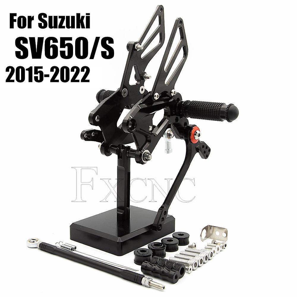 Für suzuki sv650 sv650s sv 650 2015 2016 2017 2018 2019 2020 2021 cnc hinterer fuß peg fuß stütze hinterer satz fuß pedal