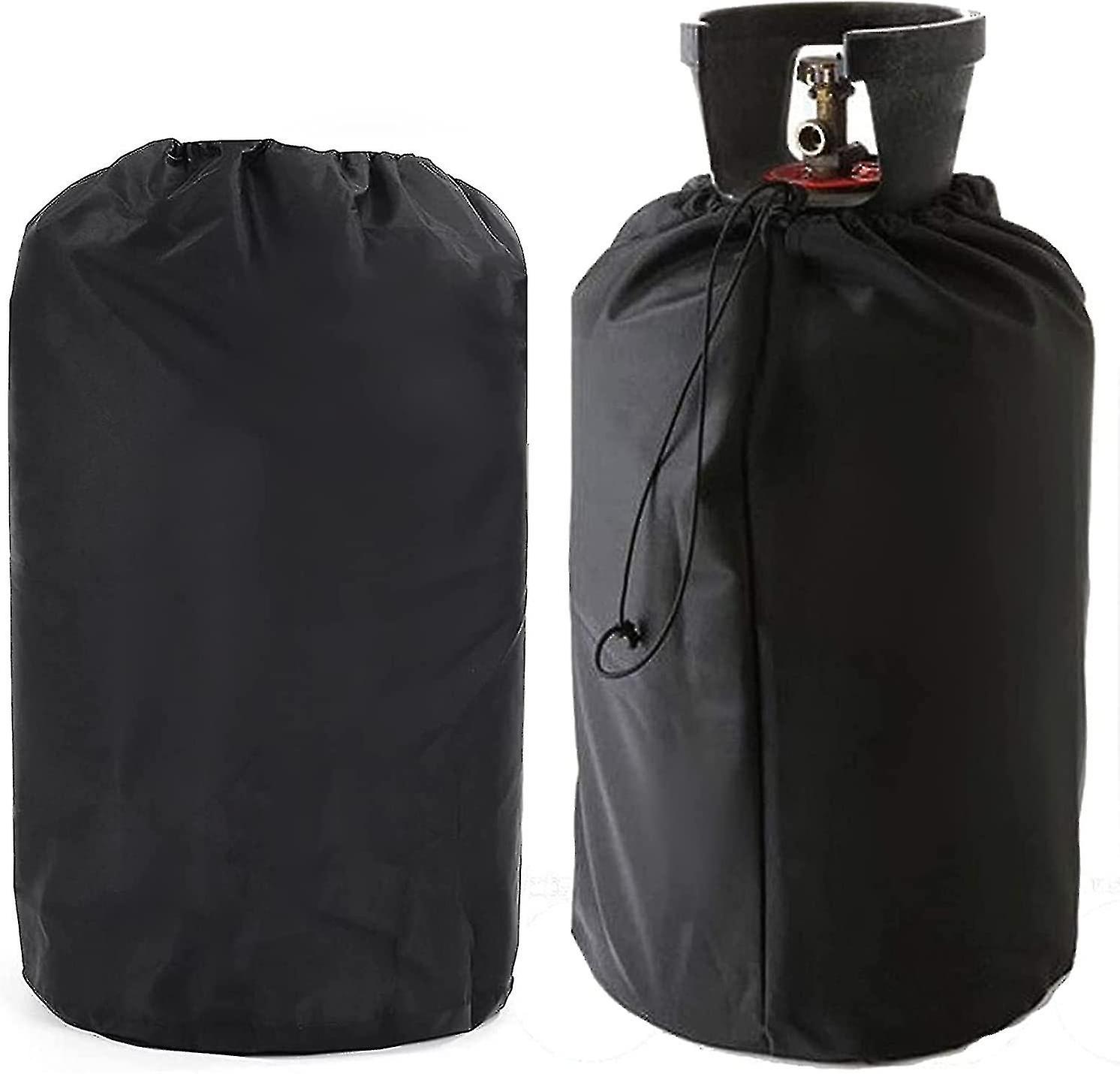 プロパンタンクカバー、巾着付きガスボンベフルカバー、ヘビーデューティ防水防風アンチUV