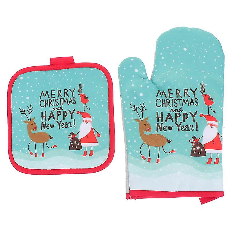 2pcs Heat Resistant Oven Mitts