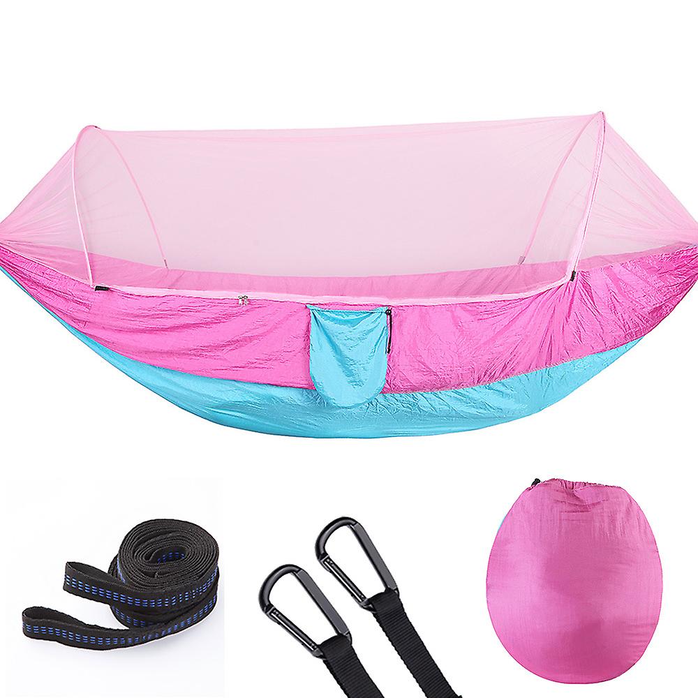 2 Person Automatic Speed Open Hammock Camping With Mosquito Account Outside Furniture Bed Sleeping Swing Portable Hanging