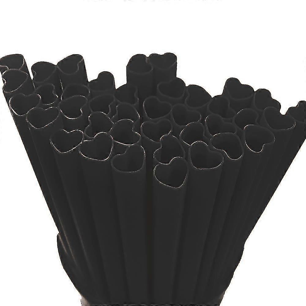 100pcsハート型ストロー使い捨て飲料かわいいストロー個別に包まれたストローバレンタインデー誕生日パーティー